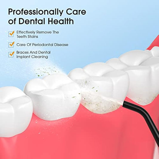 Hangsun Water Flossers for Teeth Cordless Oral Irrigator Dental Water Jet Electric Tooth Flosser with 8 Jet Tips 300ML Water Tank USB Rechargeable for Tavel and Home Use (Black)