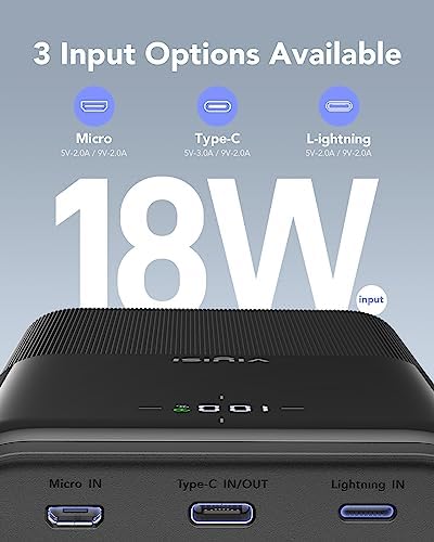 VIYISI Power Bank 30000 mAh 22.5W Fast Charging Battery Pack USB C Portable Charger with 4 Outputs & 3 Inputs for Samsung iPhone iPad Android Phones