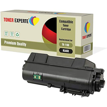 TONER EXPERTE 2-Pack Compatible with TK-1160 TK1160 Premium Toner Cartridges for Kyocera ECOSYS P2040dn, P2040dw