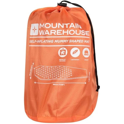 Mountain Warehouse Ultimate Self Inflating Mat - Tapered Shape, Valve Inflation Air Bed, Ripstop, Lightweight Sleeping Mat, Compact Camping Mat - For Festivals & Guests