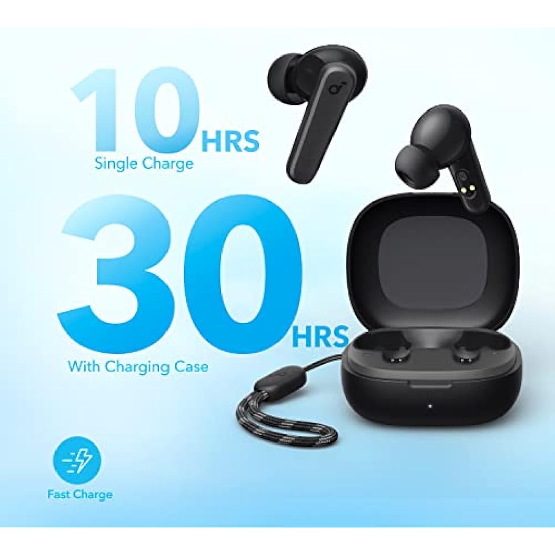 soundcore by Anker P20i True Wireless Earbuds, 10mm Drivers with Big Bass, Bluetooth 5.3, 30H Long Playtime, IPX5 Water-Resistant, 2 Mics for AI Clear Calls, 22 Preset EQs, Customization via App
