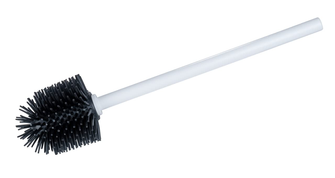 WENKO Silicone toilet brush, replacement brush for WC brush sets with antibacterial handle and replaceable silicone WC brush head for hygienic