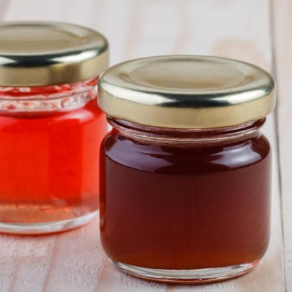 Pack of 100 41ml Mini Glass Jam Jars (1.5oz) including Twist Off lids - Perfect for Jam, Marmalade, Preserves, Sample Pots and more.