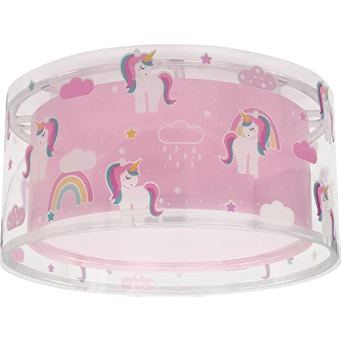 Dalber Children's Ceiling Light for Unicorns, Animals, Pink