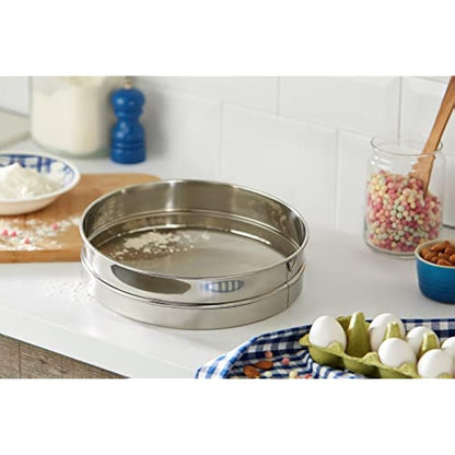 DE BUYER Sieve with Tight mesh (Ø 0.8 mm) -Diameter cm-4604.30, Stainless Steel, Silver, Diamètre 30 cm