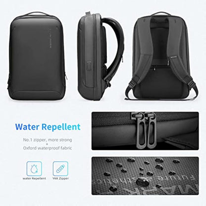 MARK RYDEN Slim Hard Shell Laptop Backpack, Lightweight Laptop Rucksack For 17.3 inch,Waterproof Business Work backpack For Men Women-Black