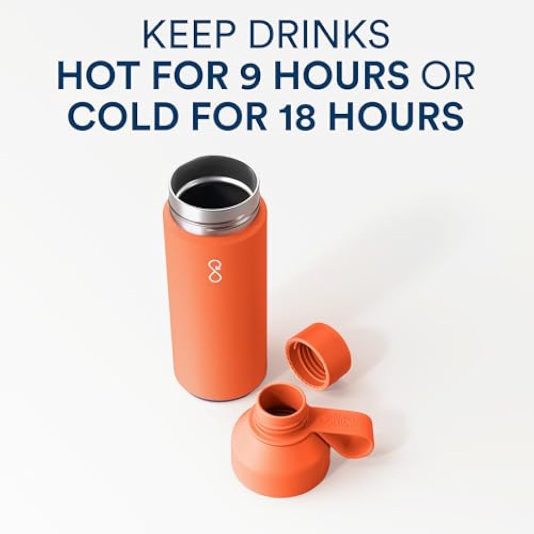 Ocean Bottle - Recycled Stainless Steel Bottle - Eco-Friendly & Reusable (Big 1l, Sun Orange)
