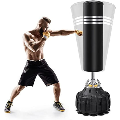 YOLEO Punching Bag Heavy Boxing Bag with Suction Cup Base - Freestanding Punching Bag for Adults Kickboxing Bags Kick Punch Bag