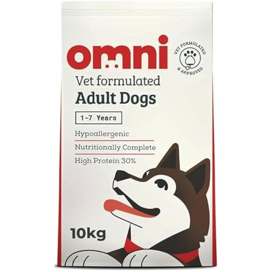 OMNI Hypoallergenic Dog Food 10kg - Protein-Rich Dry Kibble, Made in the UK with Natural Ingredients, Backed by Vets, Supported By Science, Dragons’ Den Winners