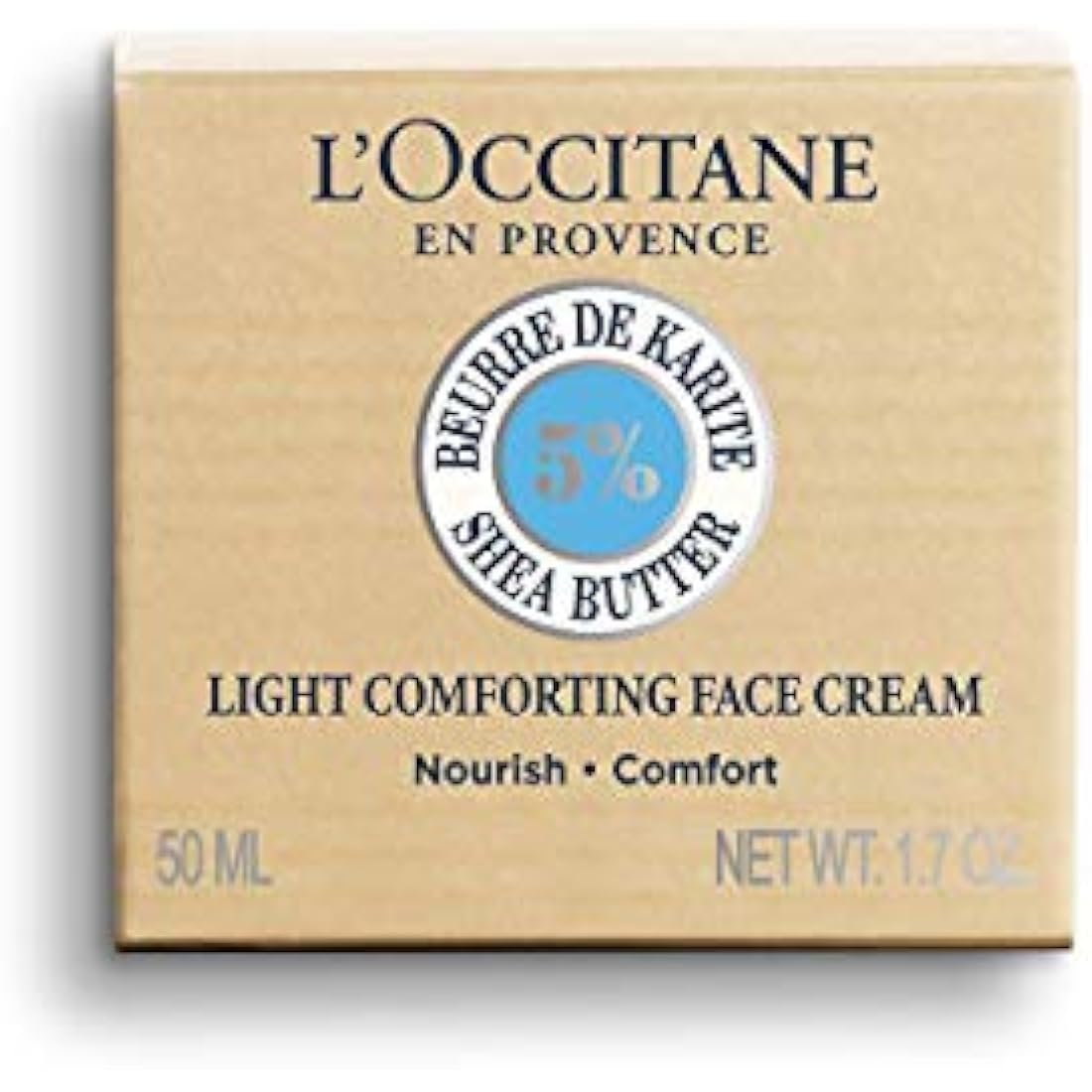 L'OCCITANE Shea Light Comforting Face Cream 50ml | Enriched with Shea Butter | Vegan & 98% Readily Biodegradable | Luxury & Clean Beauty Skin Care for All Skin Types
