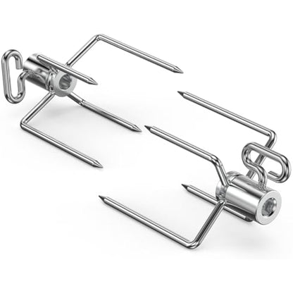Onlyfire 6008 BBQ Roast Rotisserie Skewer Forks for 8x8 mm Square Spit Rods