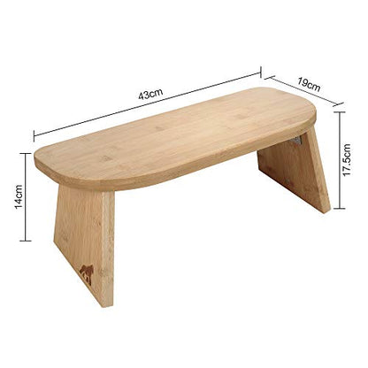 MY FAT GORILLA Ergonomic Bamboo Meditation Stool, Foldable Bamboo Bench, Yoga Seat for Deep Meditation, Comfortable Relief for Knees, Sturdy,