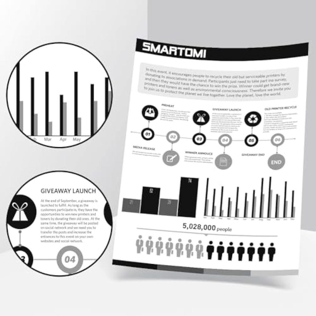 SMARTOMI Replacement DR2400 DR-2400 Drum Unit and TN2420 Black Toner Cartridge for Brother MFC L2710dw MFC-L2710dw HL-L2370dn L2370DN DCP L2710DW L2310D HL-L2310D L2350DW L2370DW(2K+1D)