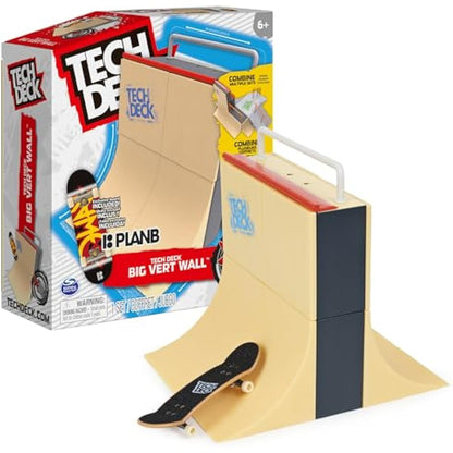 Tech Deck, Big Vert Wall X-Connect Park Creator, Customisable and Buildable Ramp Set with Exclusive Fingerboard, Kids’ Toy for Boys and Girls Ages 6 and up