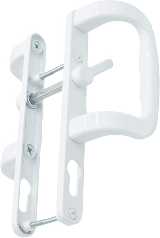 Trusky uPVC Sliding Patio Door Handle - 92mm 92PZ - White P Door Handle - Inline Lever Pair Set - 92PZ XL White Sliding Patio Door Handles with Inline
