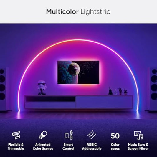 Nanoleaf Matter Wi-Fi 5M Gradient LED Light Strip - 300 RGB IC Addressable LEDs, Music & Screen Sync, Trimmable Strips, Smart App & Voice Control (Works with Alexa Apple Google), Bedroom Gaming Decor