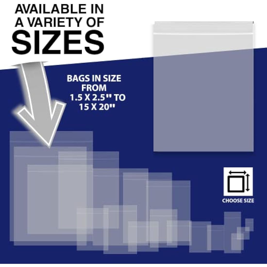 100 Grip Seal Bags 8" x 11" | Reusable Strong Zip Lock | Clear Resealable Plastic Bags | Polythene Packaging for Food Storage, Jewellery - by Sabco (8" x 11")