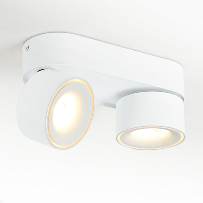 Budbuddy 2x12W LED Ceiling Spotlamps Orientable Swivel Spotlights White Surface Mounted Downlight Modern Indoor Ceiling Lights for Corridor Living