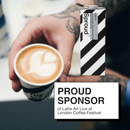 SPROUD - Plant-Based Milk, Low Sugar, Low Carb, High Protein, Long Life, Powered by Peas, Rich, Foamy and Easy to Froth (Barista) (6 x 1L)
