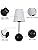 GLADFRESIT Modern Wall Light Set of 2 White Fabric Shade Wall Sconce Hardwired Indoor Wall Lamp for Living Room Dining Room Bedside Reading