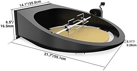 Onlyfire BRK-6064 BBQ Rotisserie Kit with Pizza Ring Compatible for Large Big Green Egg Ceramic Grill