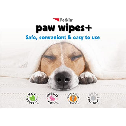 Petkin Paw Wipes, White, 100 Count (Pack of 1)