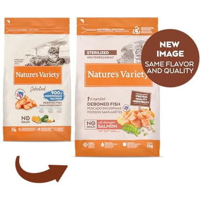 Nature's Variety Selected Dry - Norwegian Salmon for Adult Sterilized Cats