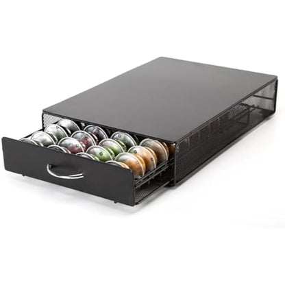 SYSYLY Coffee Pod Holder,Coffee Pod Storage Drawer For Dolce Gusto Pods,Max. Capacity 40 - Coffee Machine Stand With Coffee Pod Organizer.