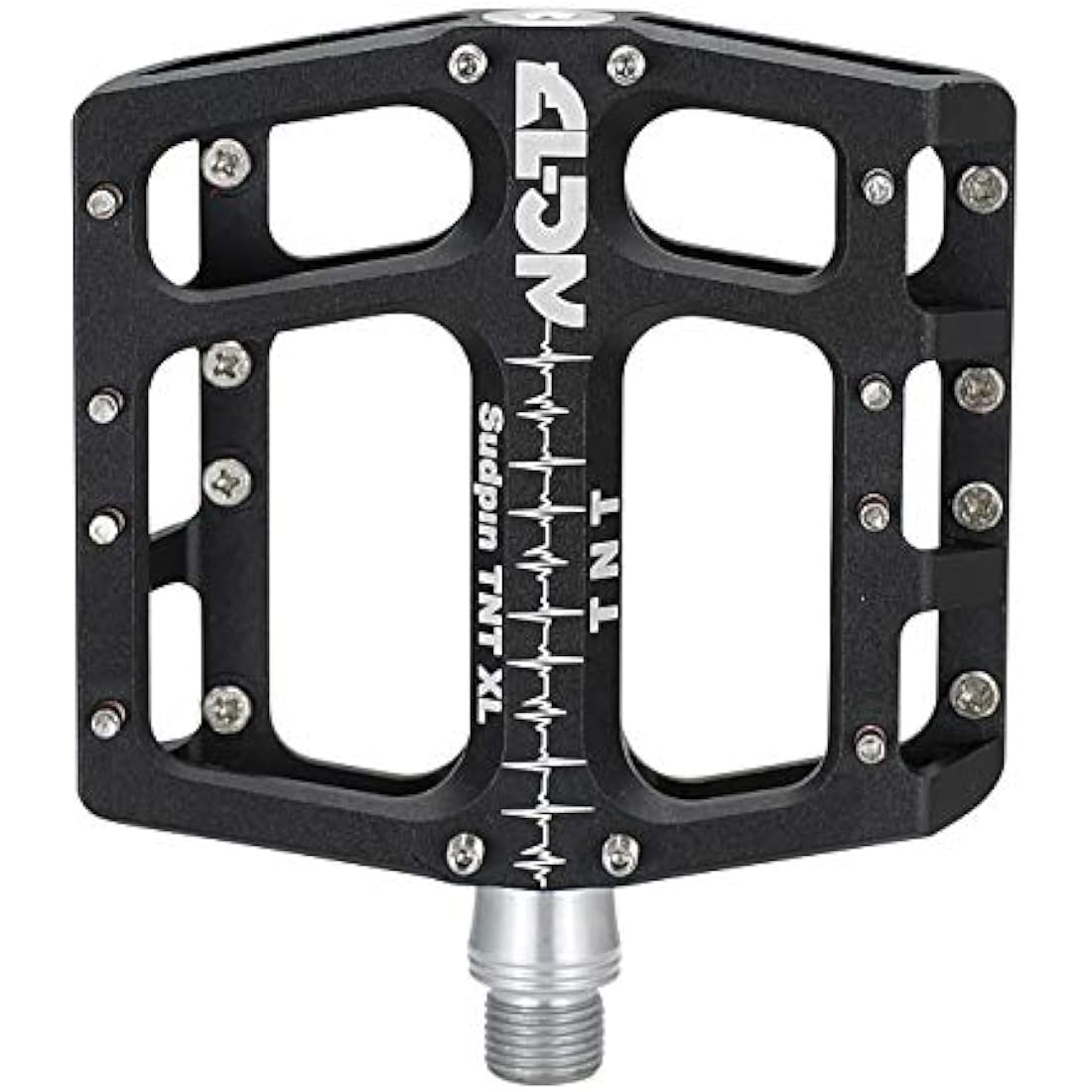 NC-17 Sudpin IV XL TNT Aluminium Platform Pedals/Mountain Bike Pedal/BMX Pedal/Flat Height 17.7 mm/Fail Safe System/Precision Bearing + Cr-Mo Axle/Includes Spare Pins