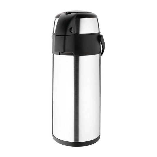 Olympia Pump Action Airpot 5L 445X172mm Stainless Steel Teapot Infuser
