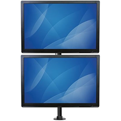 StarTech.com Vertical Desk Mount Dual Monitor Arm - For Monitors 13” to 27” - Adjustable - Desk Clamp / Grommet-Hole Mount - Dual VESA Monitors - Black (ARMDUALV)