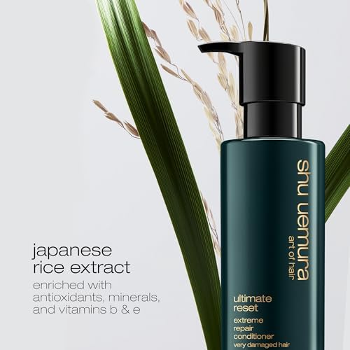 Shu Uemura, Extreme Repair Conditioner Ultimate Reset, Very Damaged Hair, Enriched with Rice Extract, Repairs & Strengthens, 250 ml