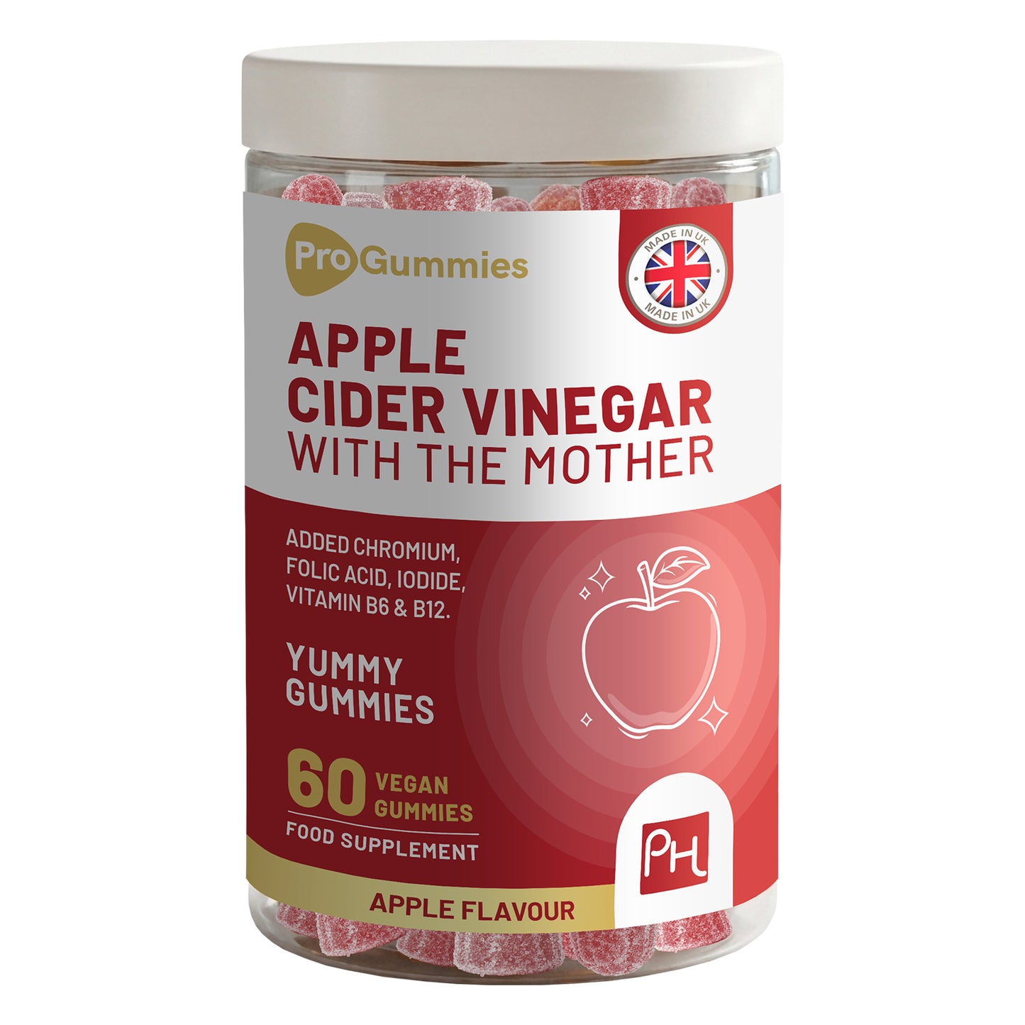 Apple Cider Vinegar Gummies with The Mother 1000mg | Made in UK by Prowise