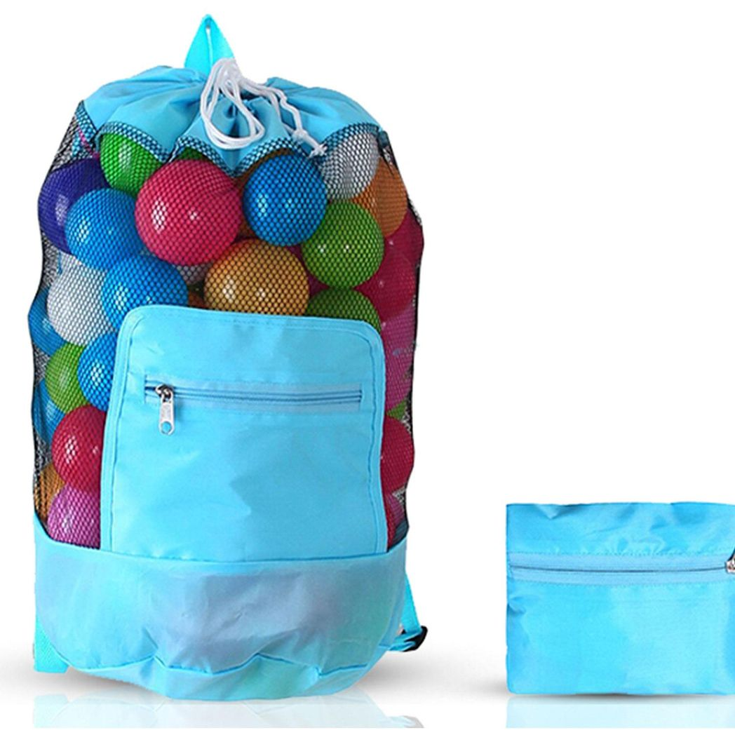 Doodle Nylon Toy Storage Bag and Play Mat - Blue