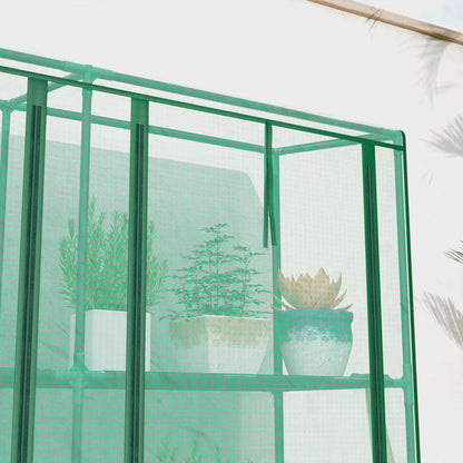 Outsunny 46 x 215 cm Nine-Shelf Greenhouse - Green