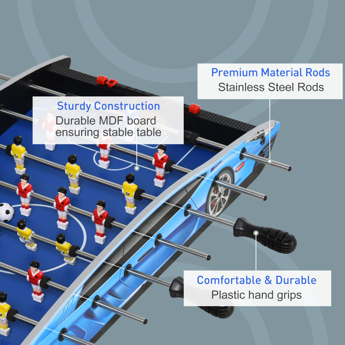 2ft Foosball Table Arcades Competition Sized for Kids, Adults, Indoor HOMCOM