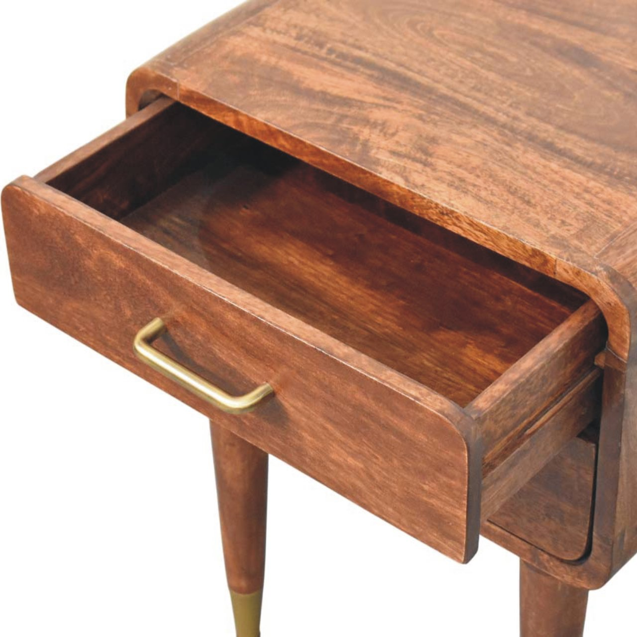 Artisan Furniture Solid Wood Astor 2-Drawer Nightstand, Brown