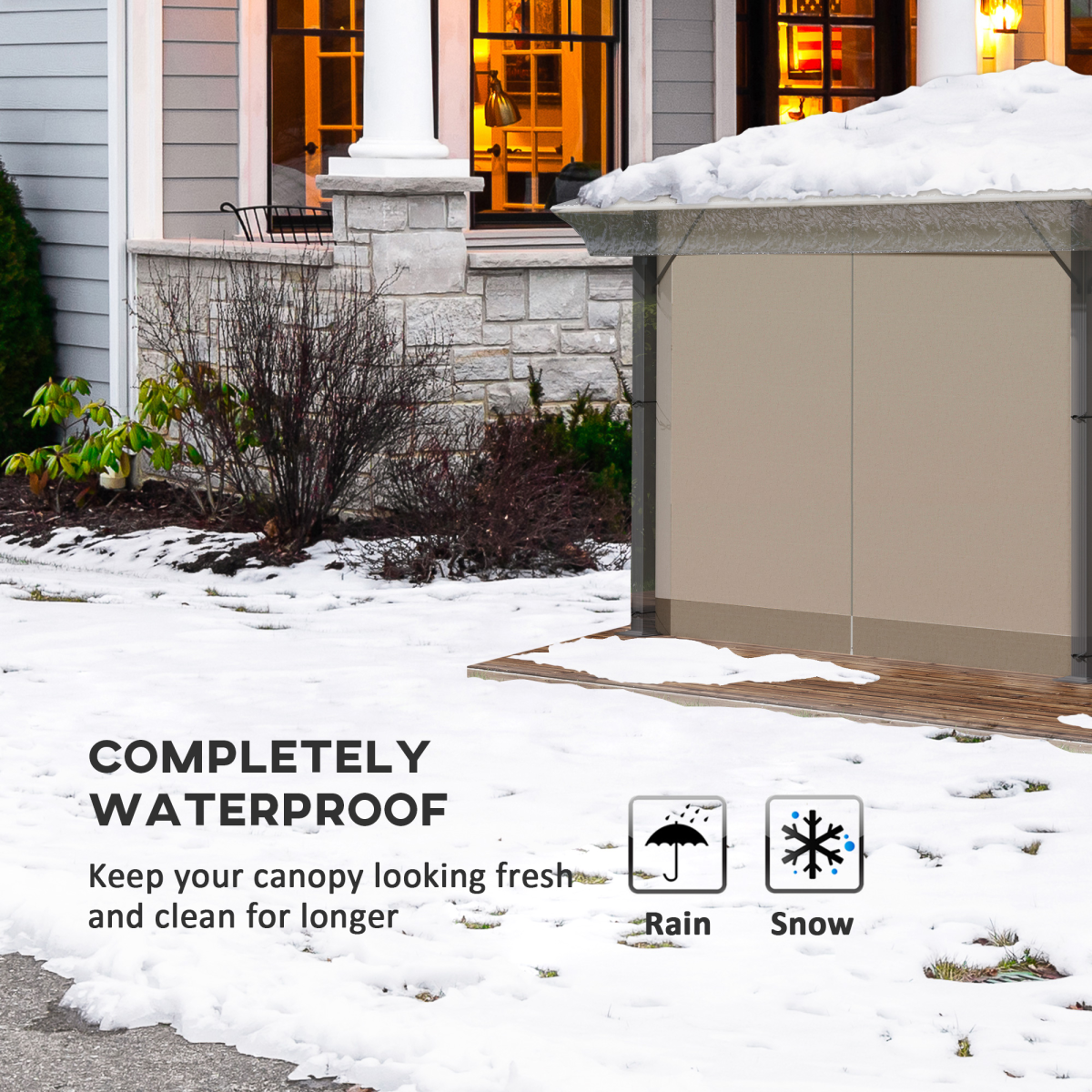 3 x 3 (m) Gazebo Protective Cover, Waterproof Cover for Canopy, Tent