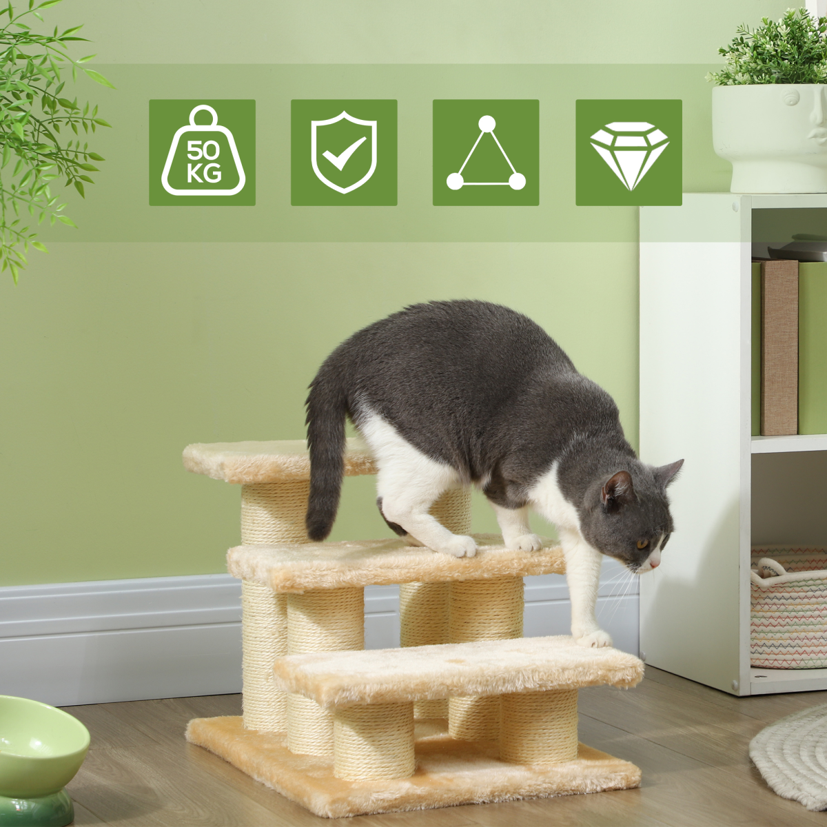 Cat Steps Portable Pet Stairs Little Older Doggy Dog Assist Step Assistance Use