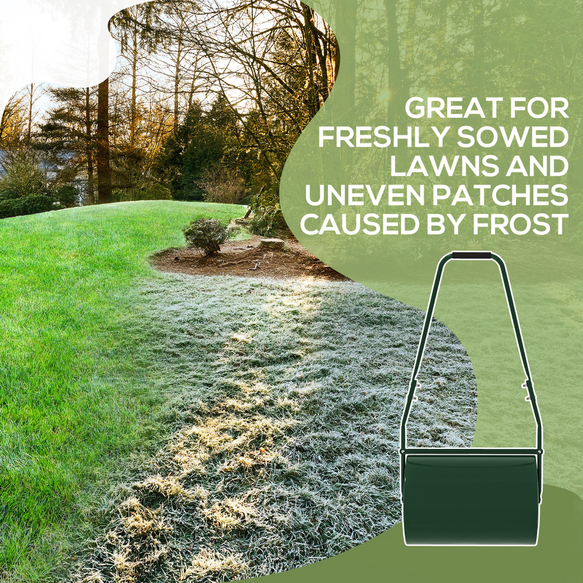 Heavy-Duty Lawn Roller - Efficient Flattening Tool for Perfect Lawns