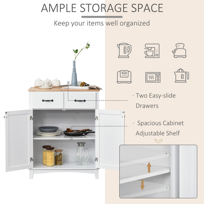 Simple Kitchen Cupboard Storage Cabinet w/ Drawer Living & Dining Room