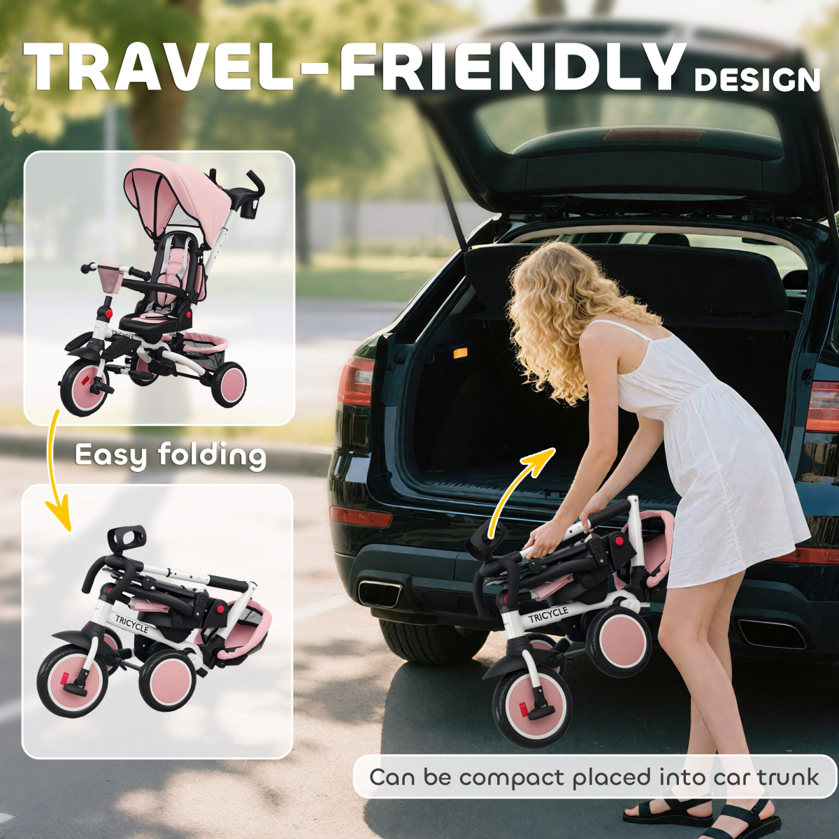 Kids Trike with Adjustable Backrest