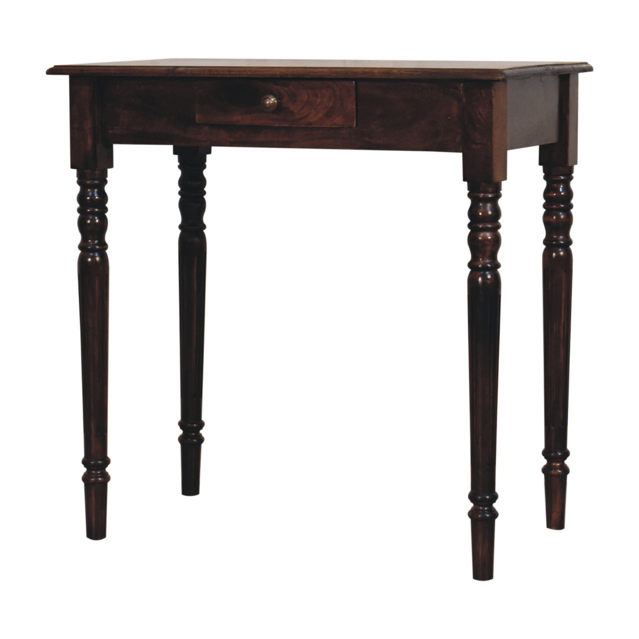 Artisan Furniture Solid Wood California Walnut Writing Desk, 1 Drawer, Dark Brown
