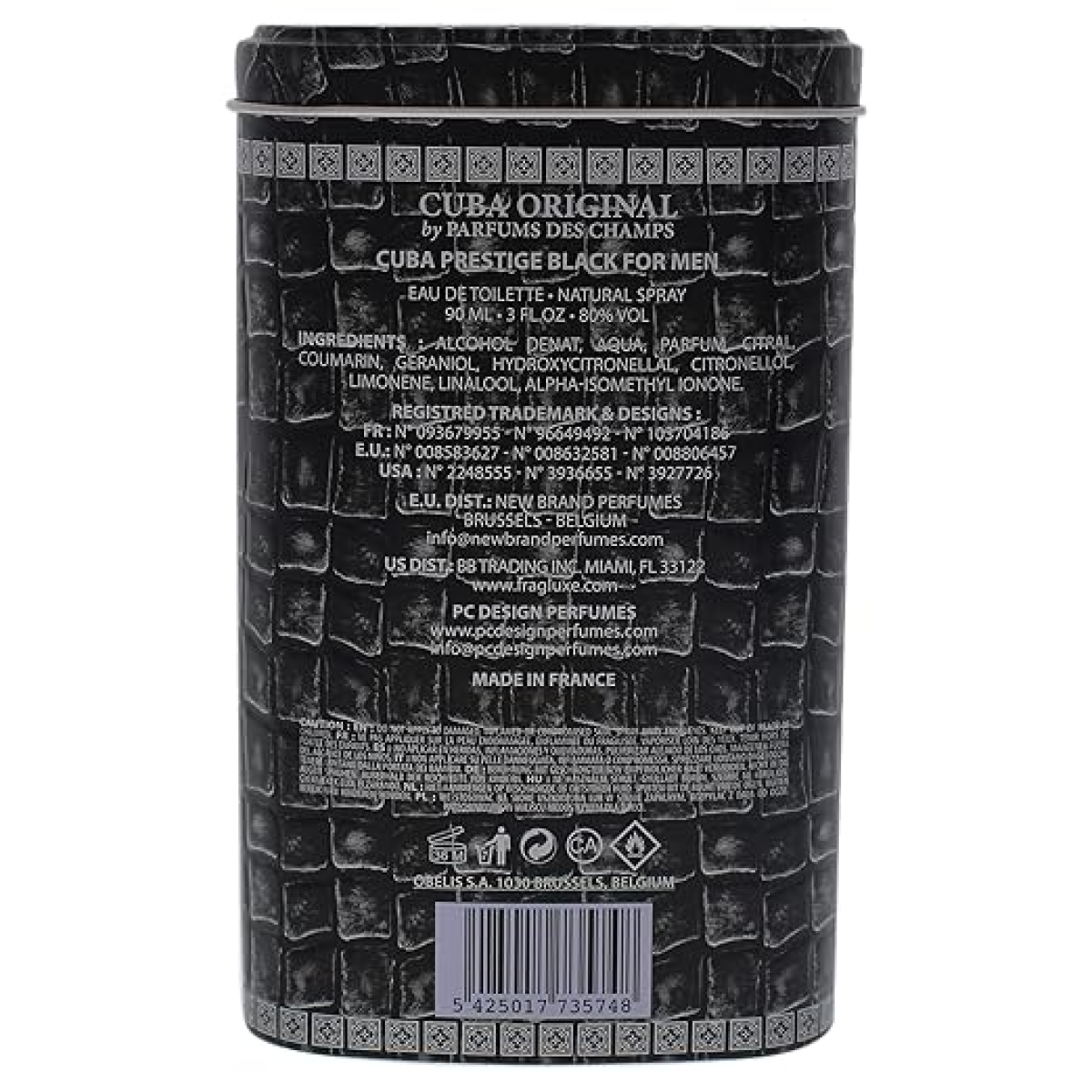 Cuba Prestige Black Eau De Toilette Spray 90ml