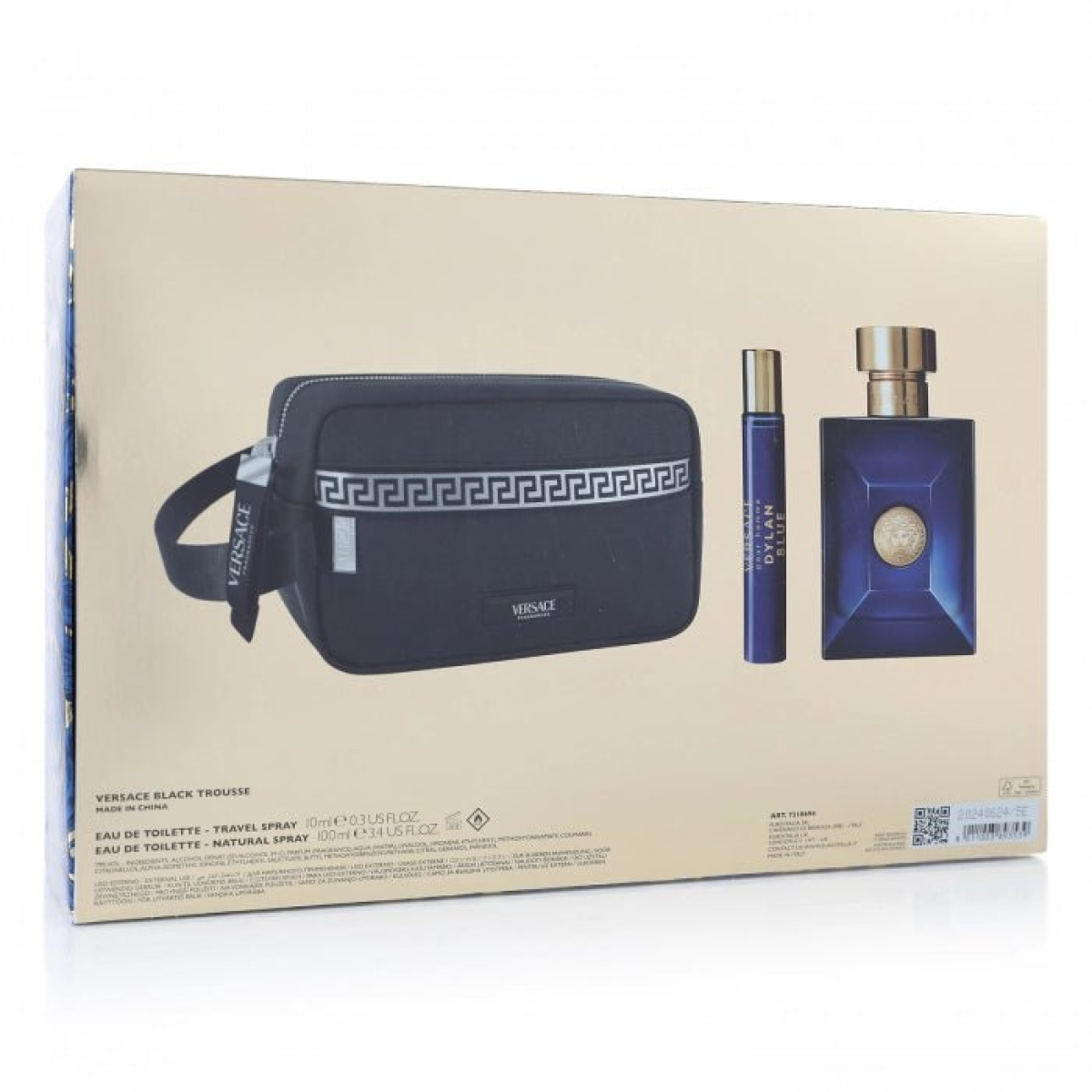Versace Dylan Blue Gift Set (Eau De Toilette 100ml  Eau De Toilette 10ml  Bag)