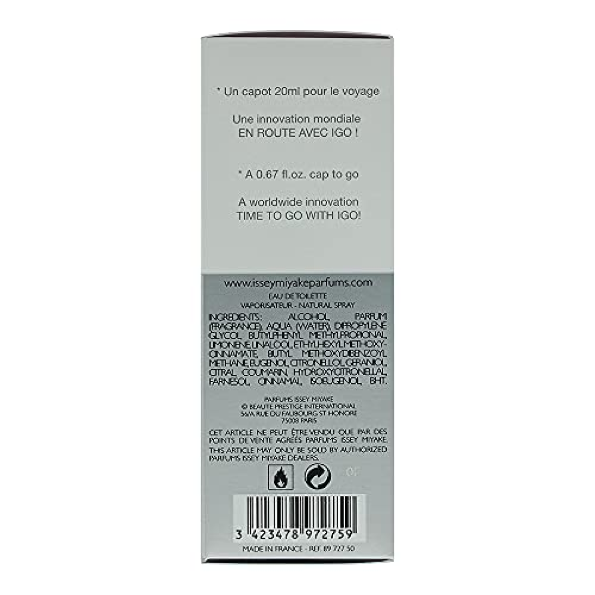 Issey Miyake Pour Homme IGO Eau De Toilette 20ml