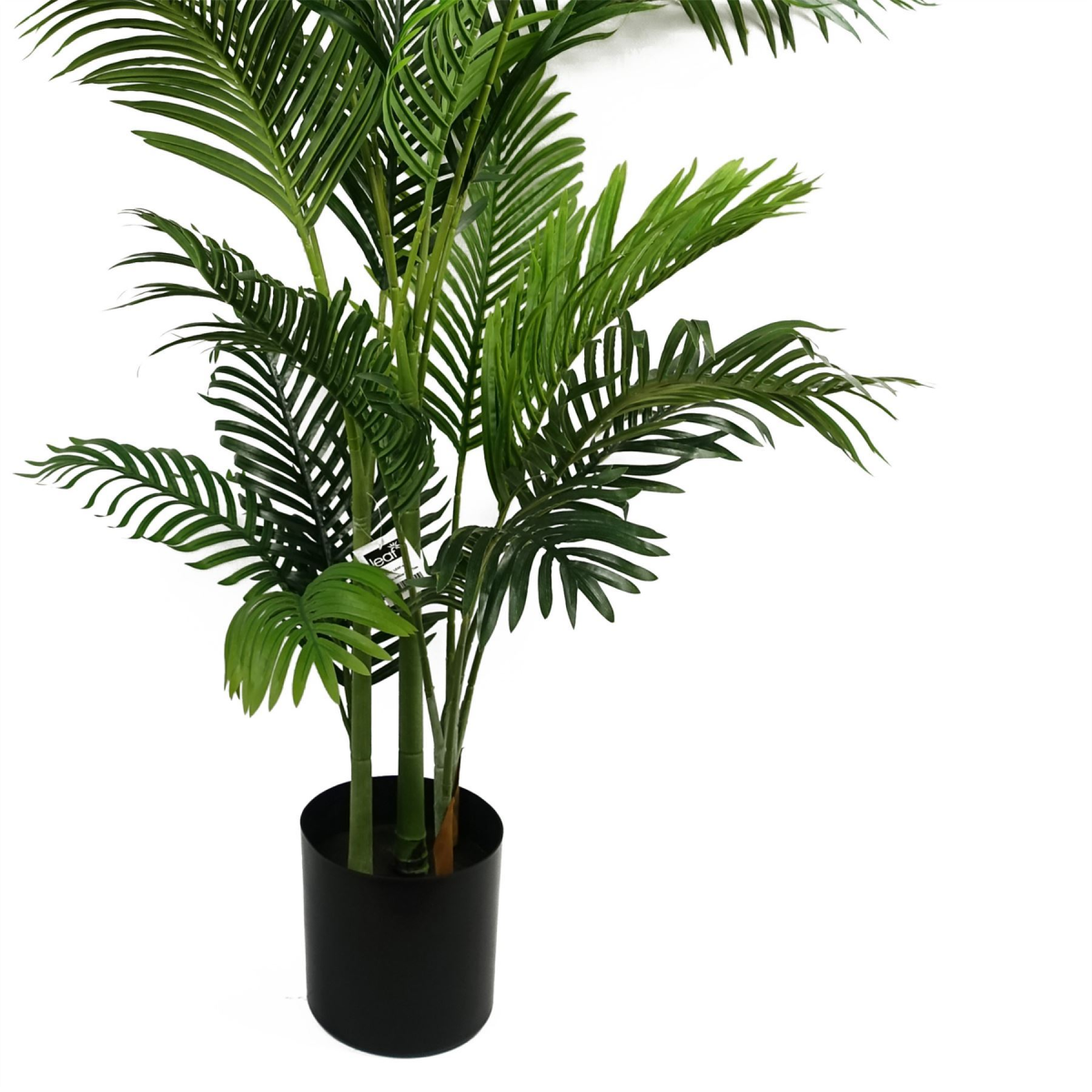 180cm Artificial Palm Tree Extra Large Silver Metal Planter