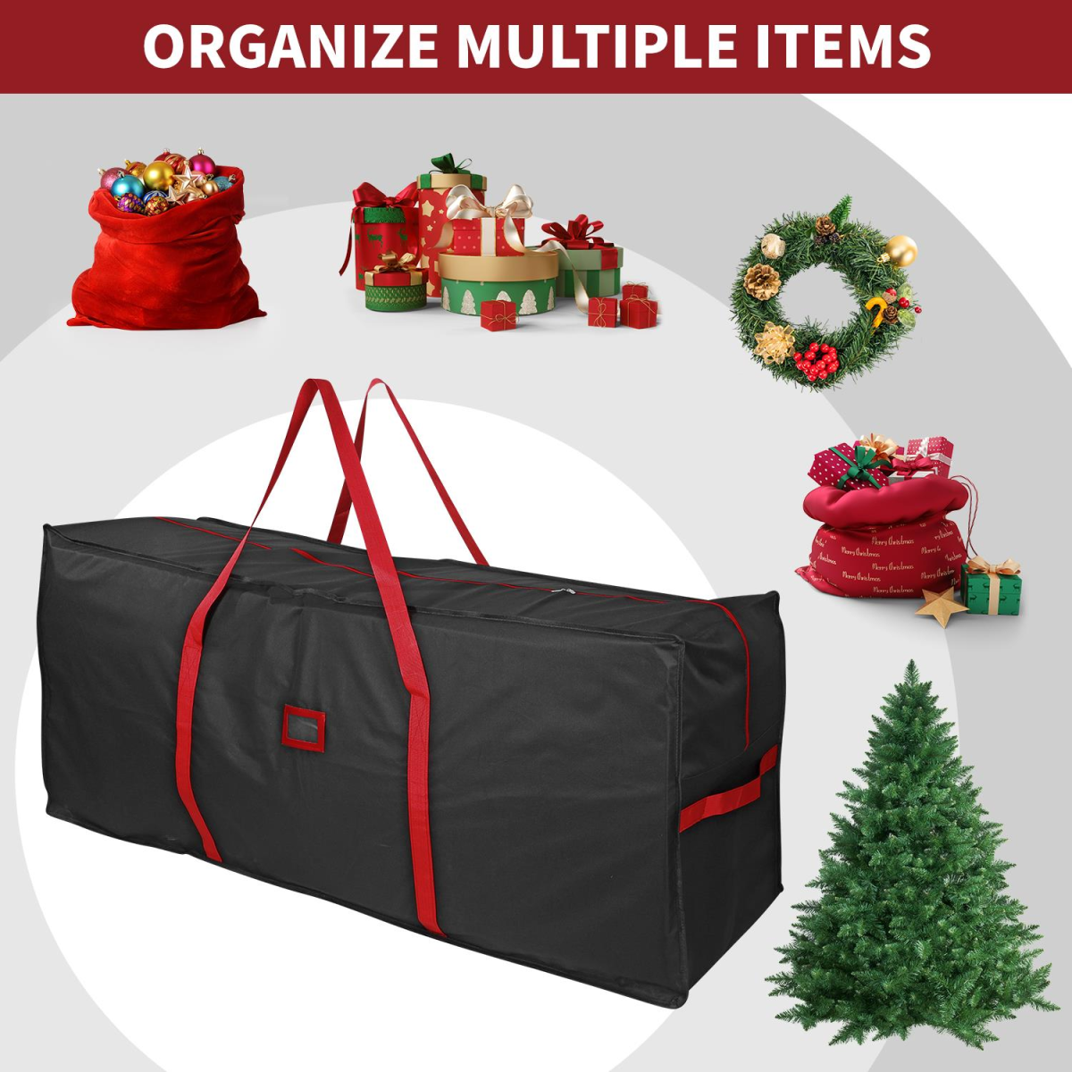 VINSANI BLACK DELUXE XMAS TREE STORAGE BAG 1010454
