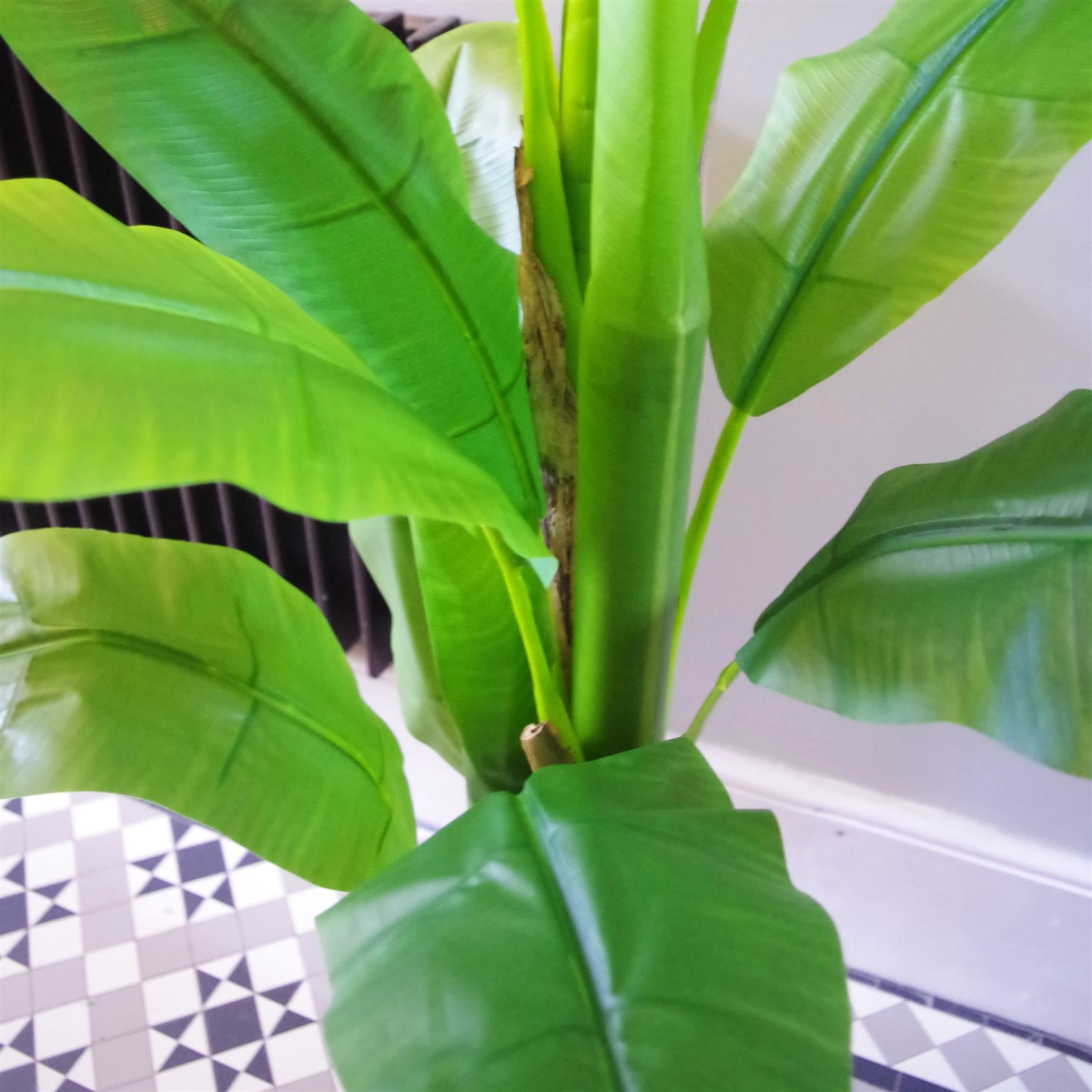 180cm Artificial Banana Tree Tropical Plant Gold Metal Planter