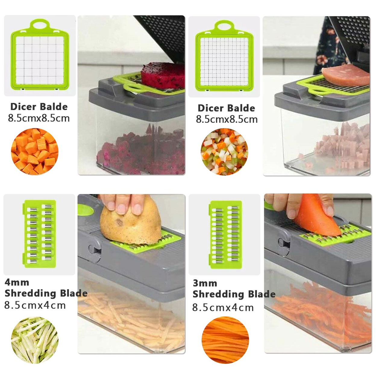 15-In-1 Vegetable Fruit Chopper Cutter Food Onion Veggie Dicer Kitchen Slicer